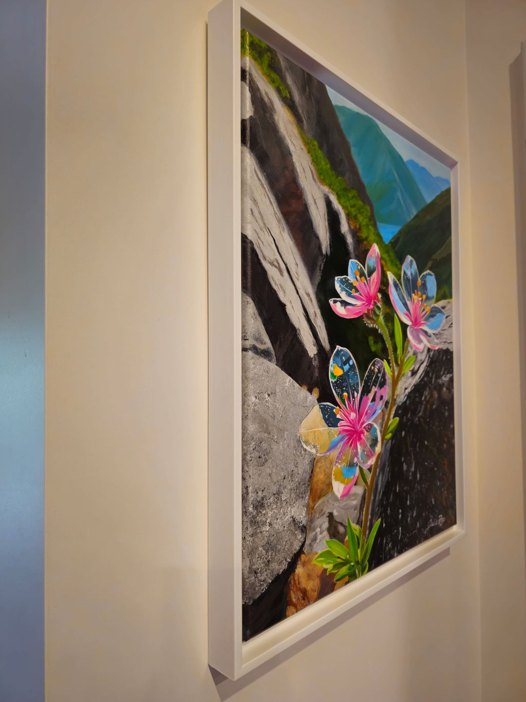 Come Away framed original painting, ready to hang, acrylic fine art by Julie Rae