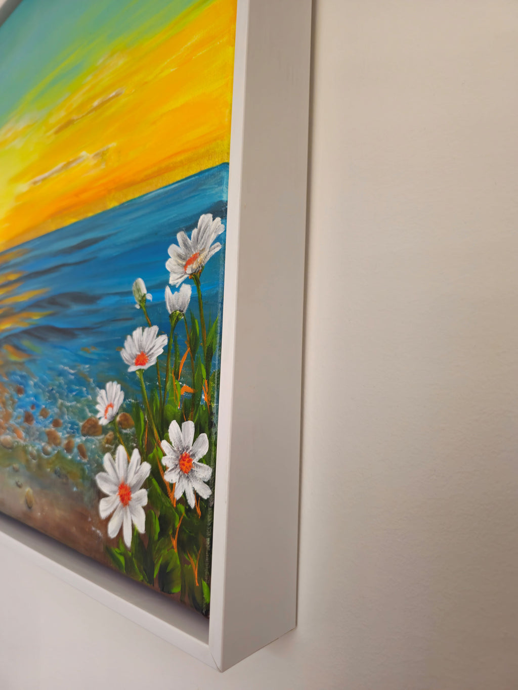 God's Glory framed original painting, ready to hang, acrylic fine art by Julie Rae