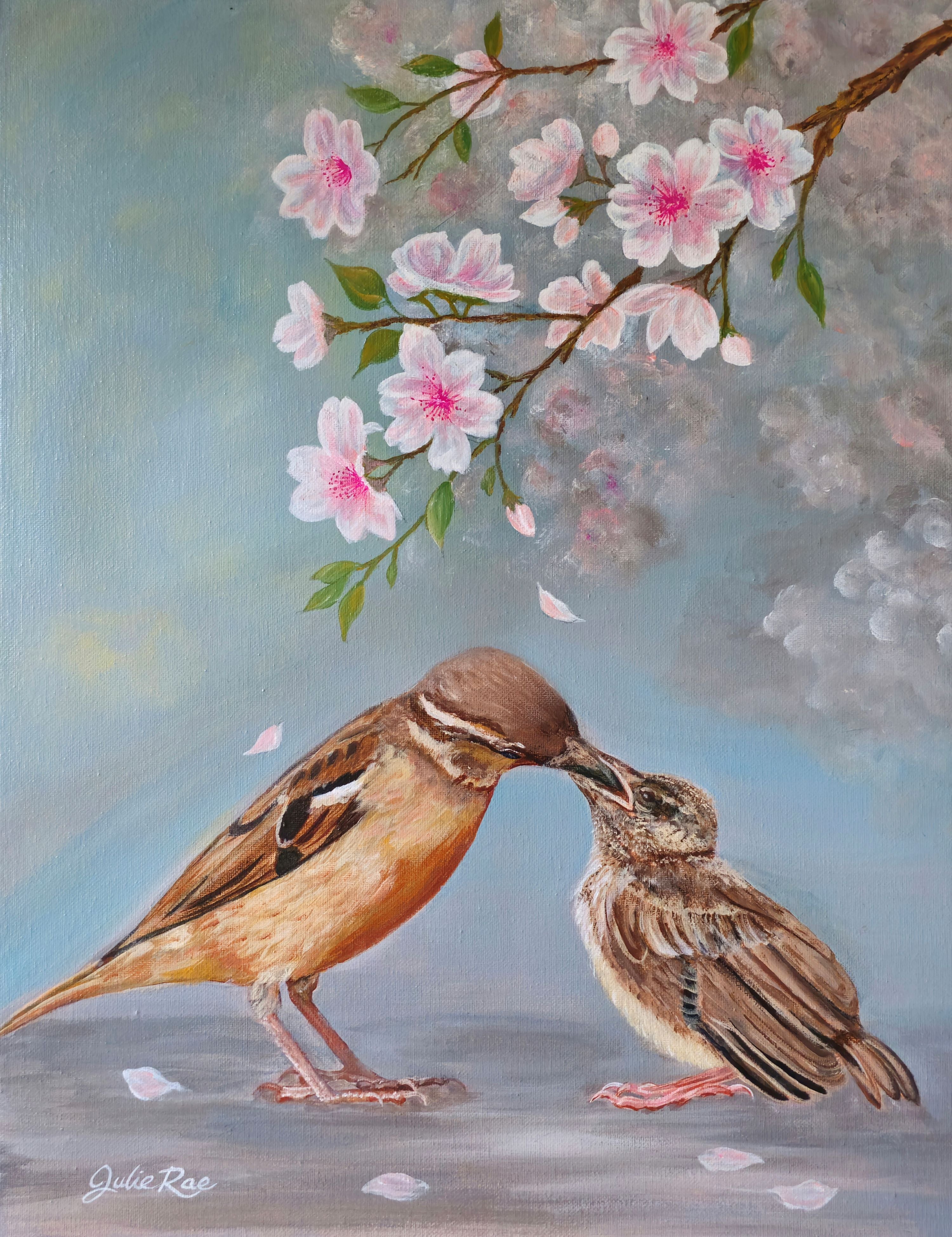 "God Provides original acrylic painting by Julie Rae, Christian fine art, 16x20 inches"