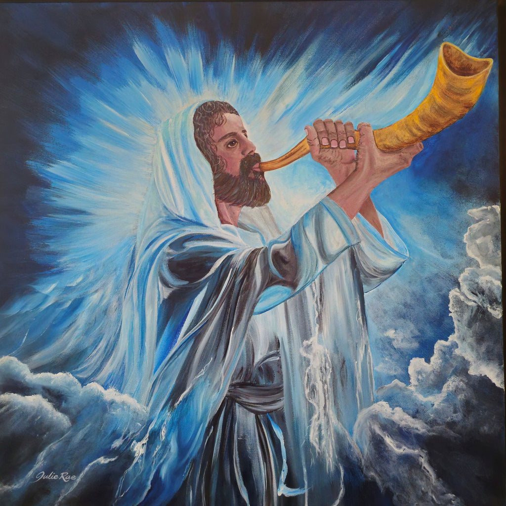 God's Voice original acrylic painting by Julie Rae, Christian prophetic fine art