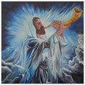 Image 1 (10x10): God's Voice — prophetic Christian fine art print of a shofar, declaring God's presence and authority, inspired by Revelation 1:10-11, by Julie Rae Art
