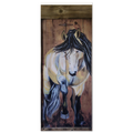 Going Forward" Christian horse art print – Buckskin horse in motion, inspired by Philippians 3:14, 8x12 inch matte poster 