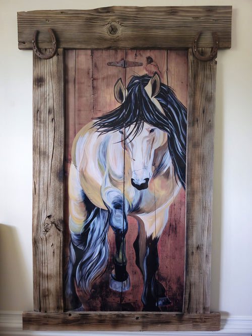 Going Forward print by Julie Rae, displayed on wall, Christian fine art