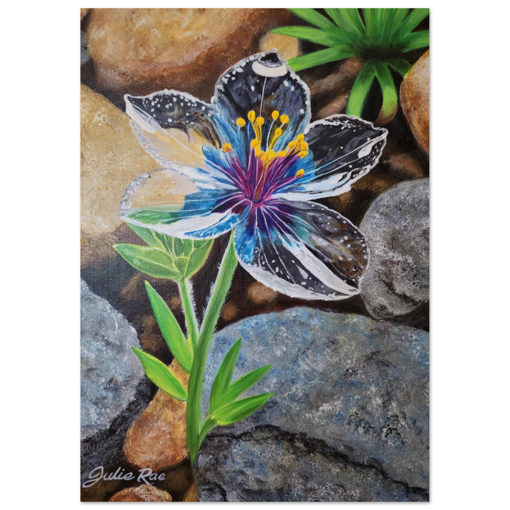 "Reflection — prophetic Christian fine art print of glass flowers made transparent by rain, the light of Jesus shining through, inspired by Matthew 5:16, by Julie Rae Art"