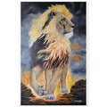 "The Lion of Judah — Christian fine art print inspired by Psalms 68:1-2, lion of power and authority, available in multiple sizes, by Julie Rae Art"
